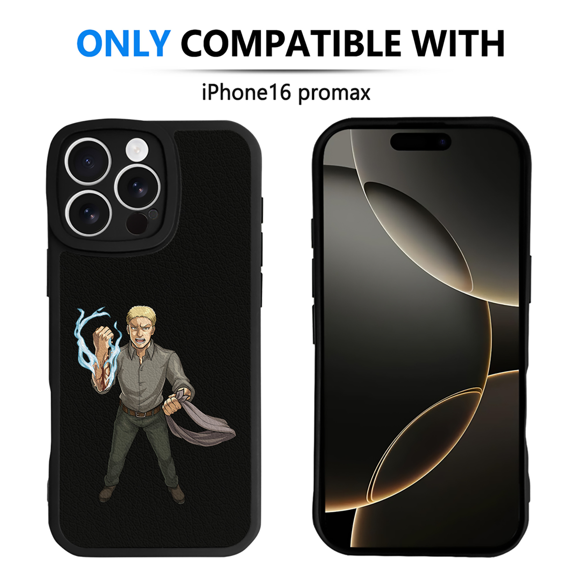 （画像用） 進撃の巨人 ライナー・ブラウン Attack on Titan Reiner Braun 【iPhone 16シリーズ対応】シリコンスマホケース（レザー調） 材質：シリコン